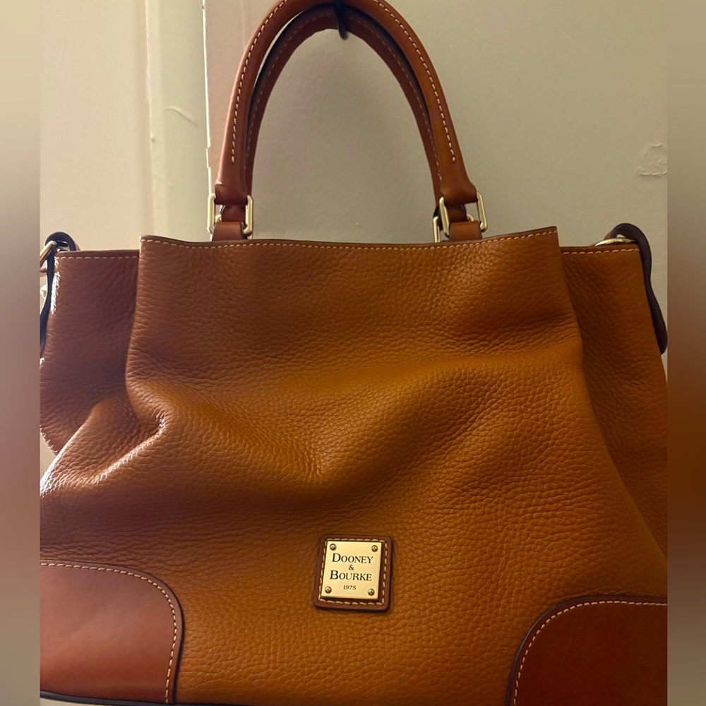 Dooney & Bourke Brown Leather Tote Bag never used Ihave the dust bag as well